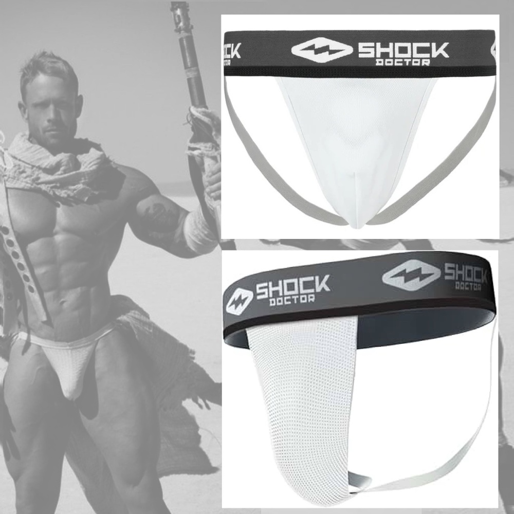 Shock Doctor Jock with Protector Pocket XL runs small 34-40" waist 100% poly